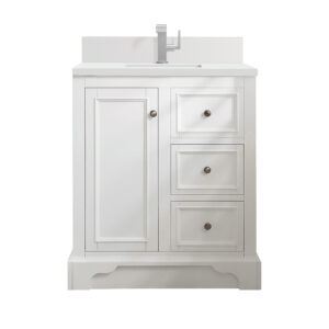 De Soto 30" Single Vanity, Bright White