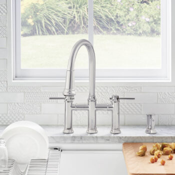 Blanco Empressa Pull-Down Dual-Spray Bridge Faucet 1.5 GPM - Chrome - Image 2