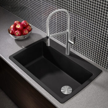 Blanco Diamond SILGRANIT 33" Super Single Dual Mount Kitchen Sink - Anthracite - Image 2