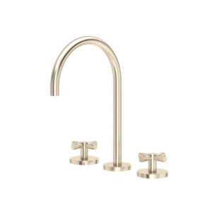 ROHL Amahle™ Widespread Lavatory Faucet With C-Spout In Satin Nickel