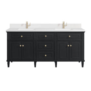 Lorelai 72" Double Vanity, Black Onyx