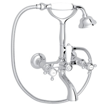 ROHL Exposed Wall Mount Tub Filler In Polished Chrome
