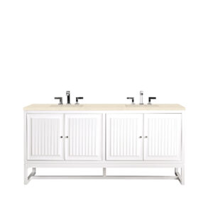 Athens 72" Double Vanity, Glossy White