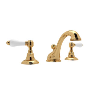 ROHL Acqui® Widespread Lavatory Faucet With Low Spout In Unlacquered Brass