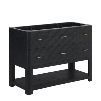 Lucian 48" Single Vanity, Carbon Oak w/ 3 CM Victorian Silver Quartz Top - Image 2