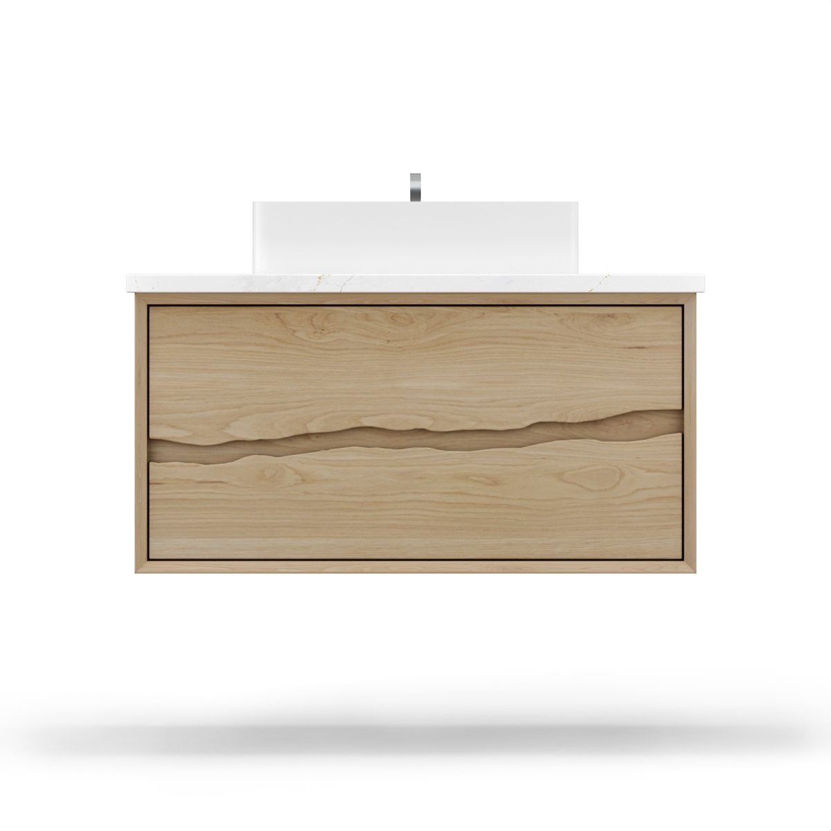 Vander 30" Ventura Two-Drawer Single Bath Floating Vanity In American White Oak