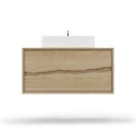 Vander 30" Ventura Two-Drawer Single Bath Floating Vanity With Integrated Countertop In American White Oak