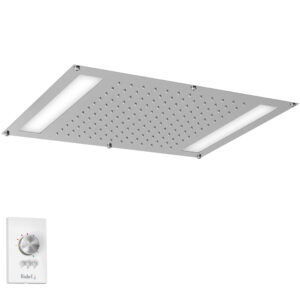 Riobel 22″ x 16 1/2″ Built-In Showerhead With Led Light In Chrome