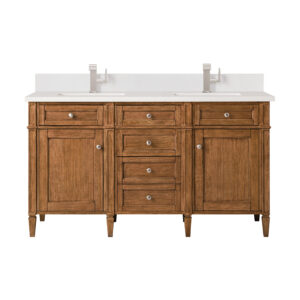 Brittany 60" Double Vanity, Saddle Brown