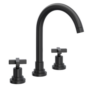 ROHL Lombardia® Widespread Lavatory Faucet With C-Spout In Matte Black
