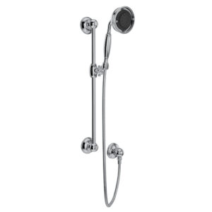 ROHL Handshower Set With 22″ Slide Bar and 3-Function Handshower In Polished Chrome