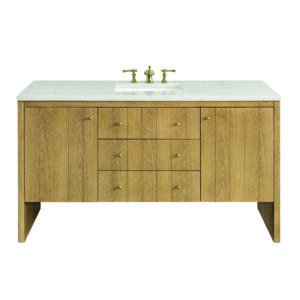 Hudson 60" Single Vanity, Light Natural Oak