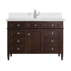 Brittany 48" Single Vanity, Burnished Mahogany