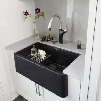 Blanco Ikon SILGRANIT 30" Single Bowl Apron-Front Farmhouse Sink - Anthracite - Image 7