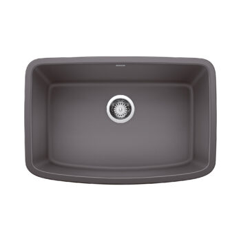 Blanco Valea SILGRANIT 27" Single Bowl Undermount Kitchen Sink - Cinder