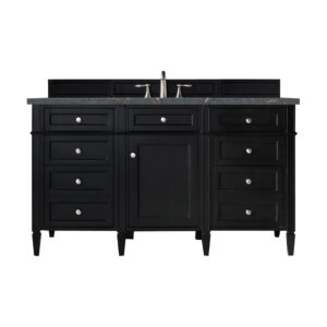 Brittany 60" Single Vanity, Black Onyx
