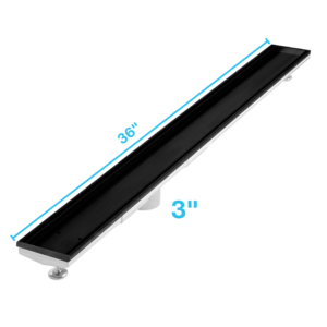 QM Delmar Series. 36″ Adjustable Kit (3″ High Flow outlet):  Mist (Tile-in) Line. Bronze