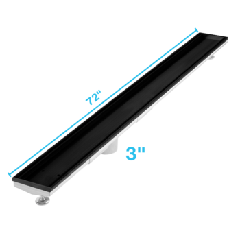 QM Delmar Series. 72" Adjustable Kit (3" High Flow outlet):  Mist (Tile-in) Line. Bronze