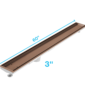 QM Delmar Series. 60″ Adjustable Kit (3″ High Flow outlet):  Mist (Tile-in) Line. Bronze