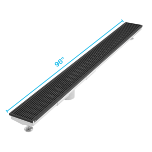 QM Delmar Series. 96″ Adjustable Kit (2″ outlet):  Wedgewire Line. Black
