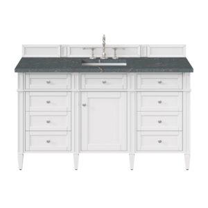 Brittany 60" Single Vanity, Bright White