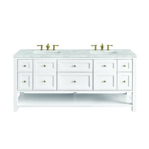 Breckenridge 72" Double Vanity, Bright White