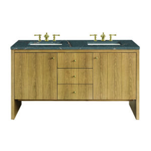 Hudson 60" Double Vanity, Light Natural Oak