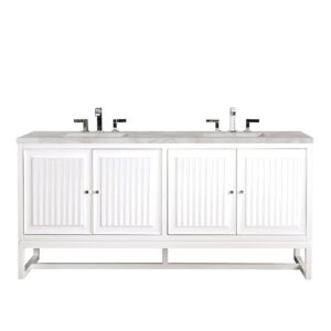 Athens 72" Double Vanity, Glossy White