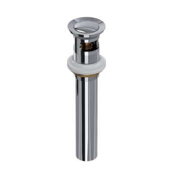 ROHL Lavatory Push Drain With Overflow In Polished Chrome