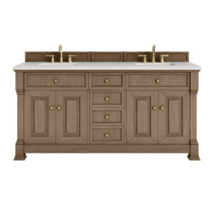 Brookfield 72" Double Vanity, Pecan