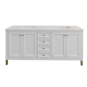 Chicago 72" Double Vanity, Glossy White