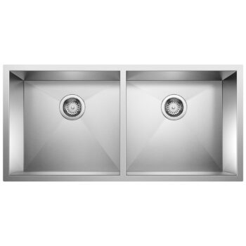 Blanco Precision R0 37" 50/50 Double Bowl Undermount Stainless Steel Kitchen Sink