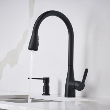 Blanco Atura Pull-Down Dual-Spray Kitchen Faucet 1.5 GPM - Matte Black - Image 3