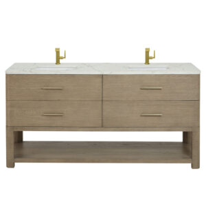 Lucian 72" Double Vanity, Pebble Oak
