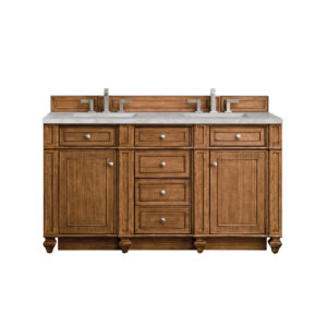 Bristol 60" Double Vanity, Saddle Brown