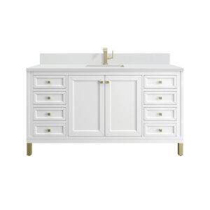 Chicago 60" Single Vanity, Glossy White