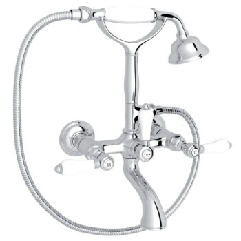 ROHL Exposed Wall Mount Tub Filler In Polished Chrome