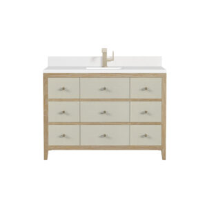 Celeste 48" Single Vanity, Sunwashed Oak with Embossed Shagreen