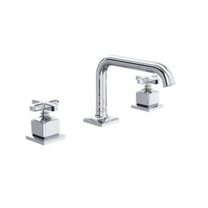 ROHL Apothecary™ Widespread Lavatory Faucet With U-Spout In Polished Chrome