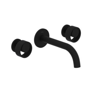 ROHL Eclissi™ Wall Mount Lavatory Faucet Trim With C-Spout In Matte Black
