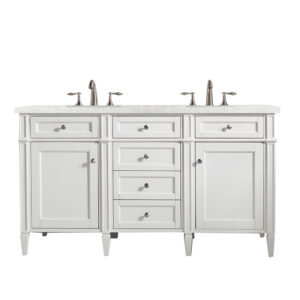 Brittany 60" Double Vanity, Bright White Vanity