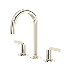 Riobel Authentica™ Widespread Lavatory Faucet With C-Spout In Polished Nickel
