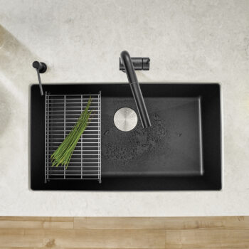 Blanco Precis SILGRANIT 32" Super Single Undermount Kitchen Sink - Anthracite - Image 3