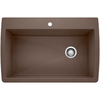 Blanco Diamond SILGRANIT 33.5" Super Single Dual Mount Kitchen Sink - Café