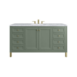 Chicago 60" Single Vanity, Smokey Celadon