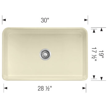 Blanco Cerana 30" Fireclay Single Bowl Apron-Front Farmhouse Sink - Biscuit - Image 3