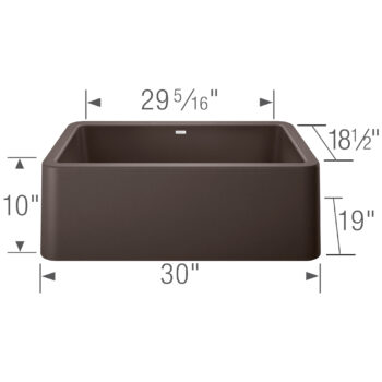 Blanco Ikon SILGRANIT 30" Single Bowl Apron-Front Farmhouse Sink - Café - Image 6