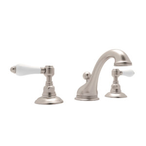 ROHL Acqui® Widespread Lavatory Faucet With Low Spout In Satin Nickel