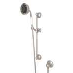 ROHL Handshower Set With 22" Slide Bar and 3-Function Handshower In Satin Nickel