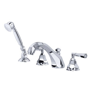 ROHL Palladian® 4-Hole Deck Mount Tub Filler In Polished Chrome